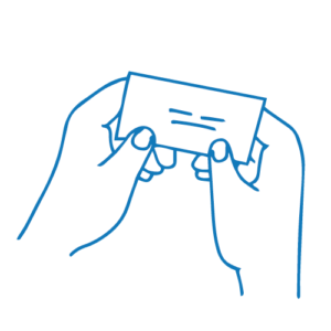 営業の男性イラスト(名刺2・名刺交換)