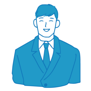 営業の男性イラスト(笑顔)