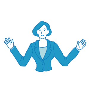 受付の女性イラスト(話す)