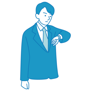時計を見る（男性・若い）