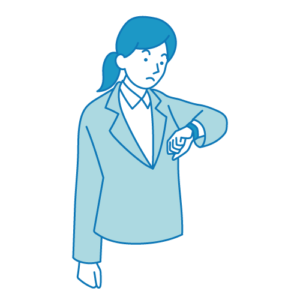 時計を見る（女性・若い）