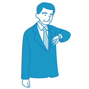 時計を見る（男性・ベテラン）
