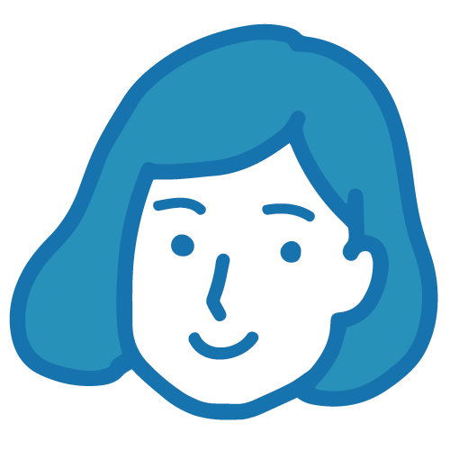 真顔の女性イラスト1