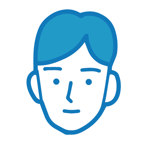 真顔の男性イラスト3