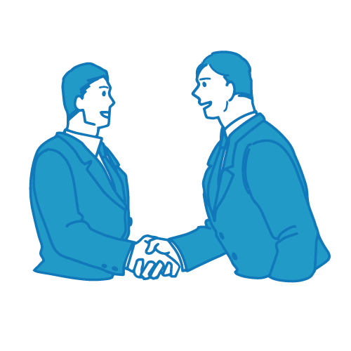 営業の男性イラスト(握手)
