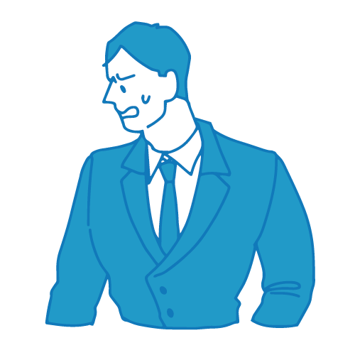 営業の男性イラスト(困る2)