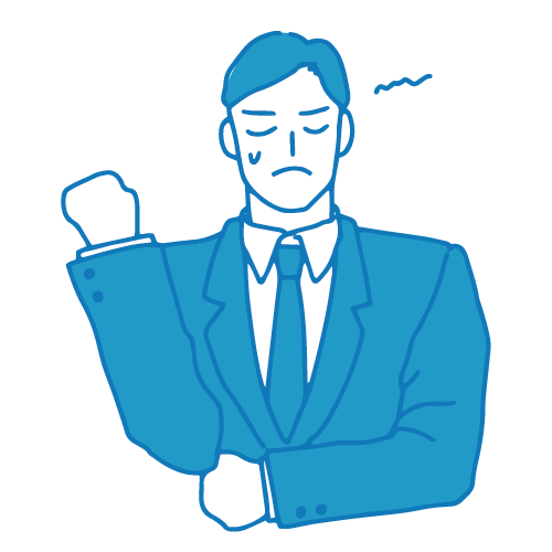 営業の男性イラスト(困る4・怒る)