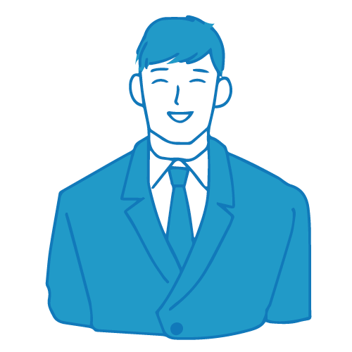 営業の男性イラスト(笑顔)