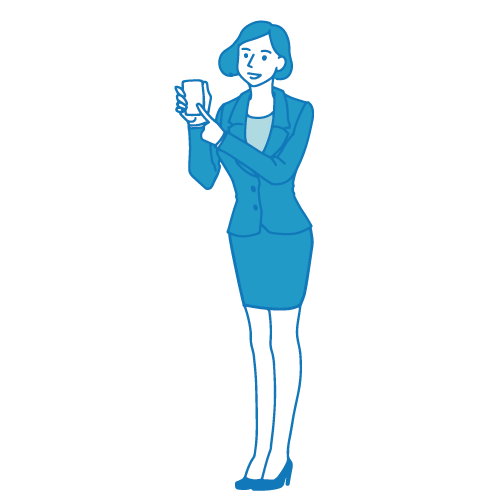 受付の女性イラスト(スマホ2)