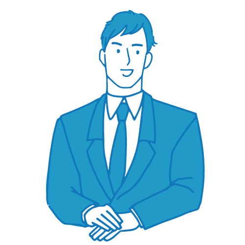 受付の男性イラスト(基本)