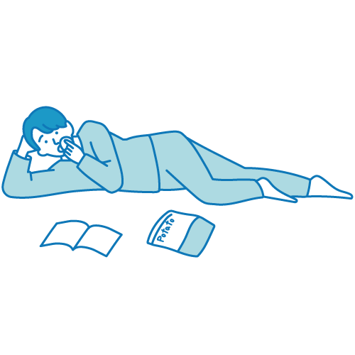 ゴロゴロする人（男性）
