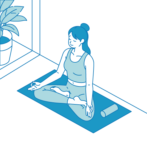 ヨガをする女性