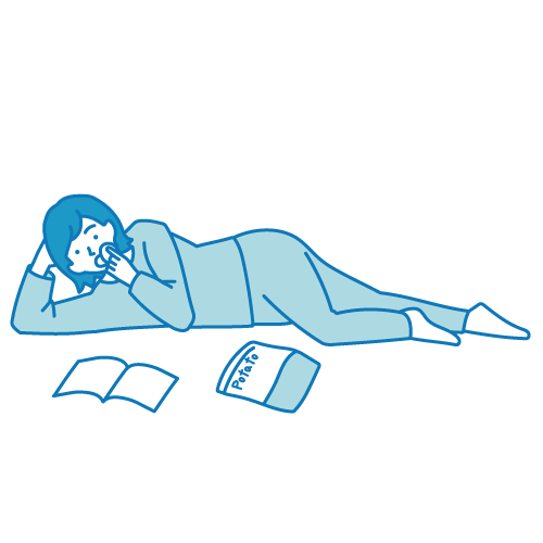ゴロゴロする人（女性）