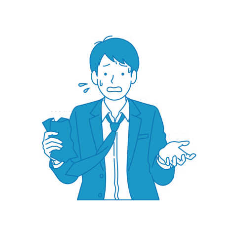 あたふたする人のフリーイラスト