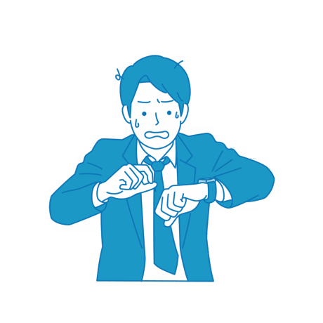 あたふたする人2のフリーイラスト