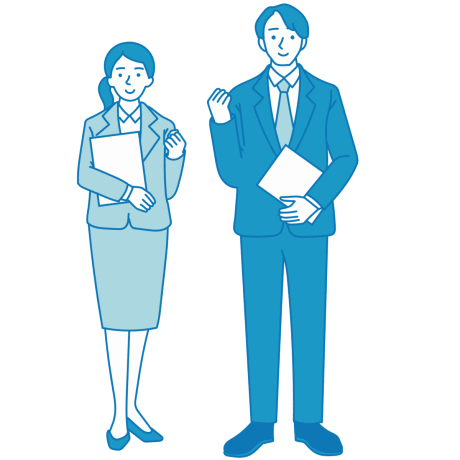 ガッツポーズをする男女のフリーイラスト（商用利用可・無料）