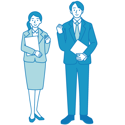 ガッツポーズをする男女のフリーイラスト（商用利用可・無料）