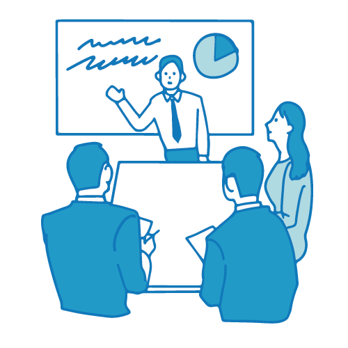 会議のイラスト(テーブル2)