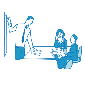 会議のイラスト(テーブル5)