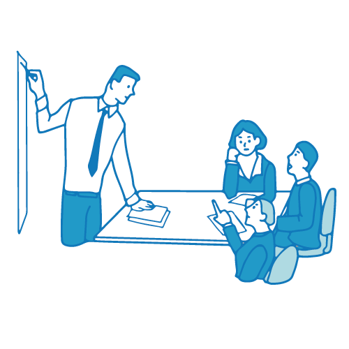 会議のイラスト(テーブル5)