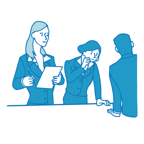 会議のイラスト(テーブル6)