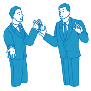 会議のイラスト(会話)