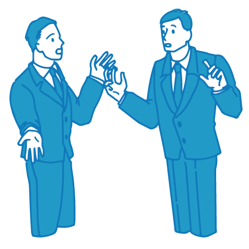 会議のイラスト(会話)