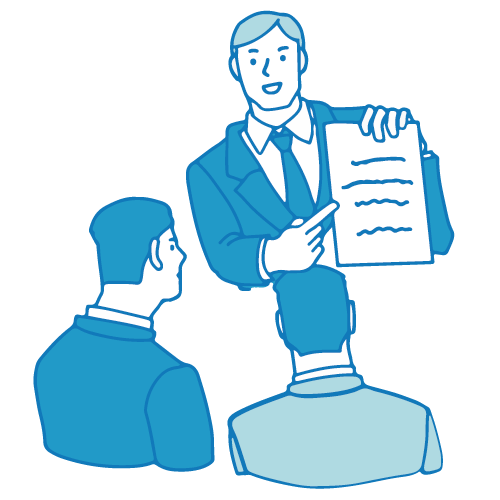 会議のイラスト(説明)のフリーイラスト