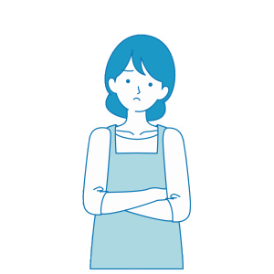 保育士(困る)のフリーイラスト