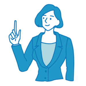 受付の女性イラスト(説明)