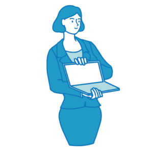 営業の女性イラスト(PC)