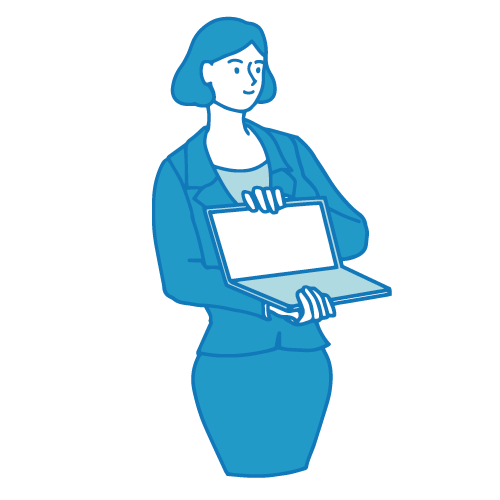 営業の女性イラスト(PC)