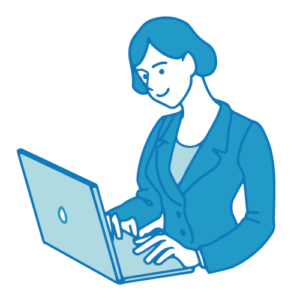 営業の女性イラスト(PC3)