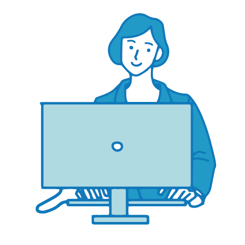 営業の女性イラスト(PC3)