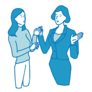 営業の女性イラスト(会話)