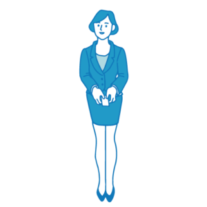 営業の女性イラスト(名刺)