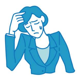 営業の女性イラスト(困る2)
