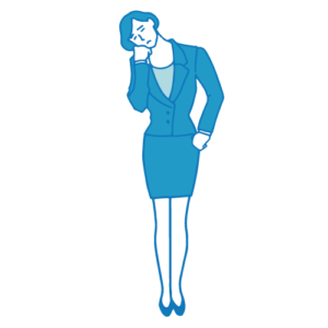 営業の女性イラスト(困る4)
