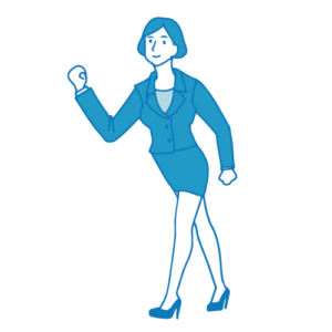 営業の女性イラスト(外回り)