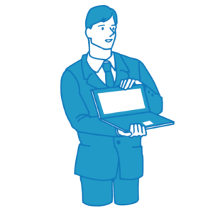 営業の男性イラスト(PC)