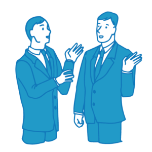 営業の男性イラスト(会話)