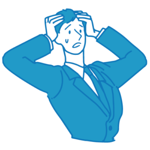 営業の男性イラスト(困る)