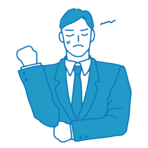 営業の男性イラスト(困る4・怒る)