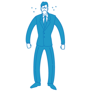 営業の男性イラスト(怒る)