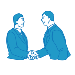 営業の男性イラスト(握手)