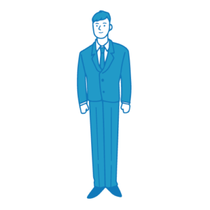 営業の男性イラスト(直立)