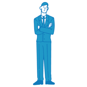 営業の男性イラスト(腕組み)