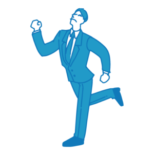 営業の男性イラスト(走る)