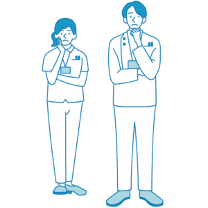 看護師（困る）のフリーイラスト